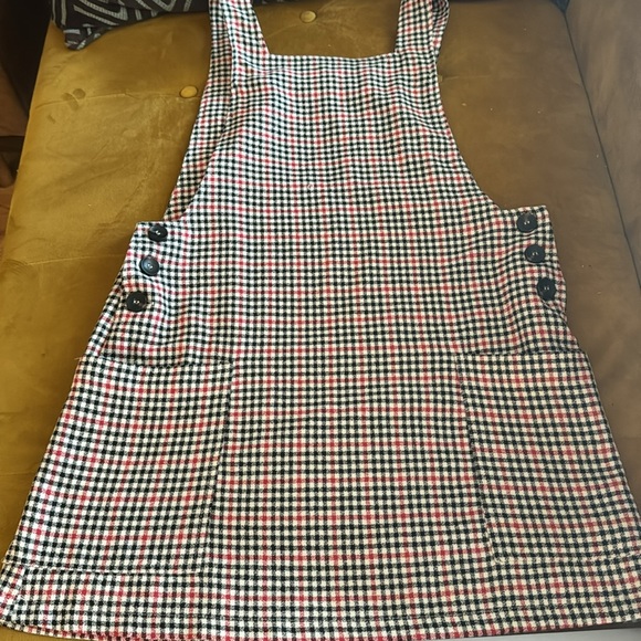 UO Checkered Pinafore Dress M - Picture 4 of 5